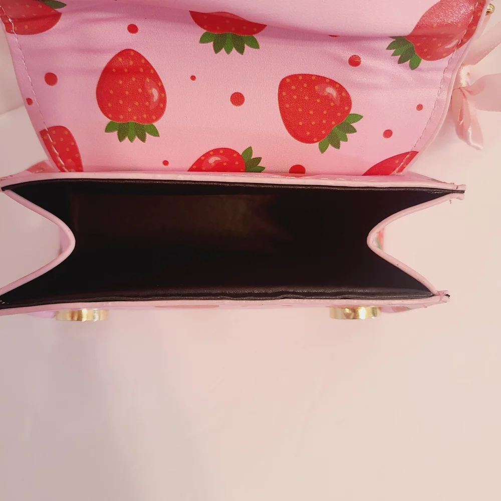 Willow & Ruby Strawberry Mini Bag w/ Pom Charm